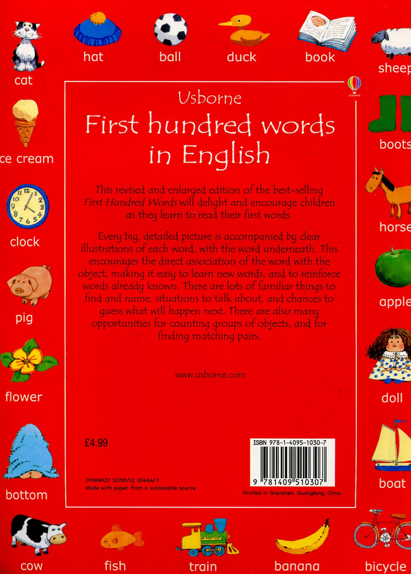 Паперова книга «First Hundred Words in English», автор Гізер Амері - фото №1