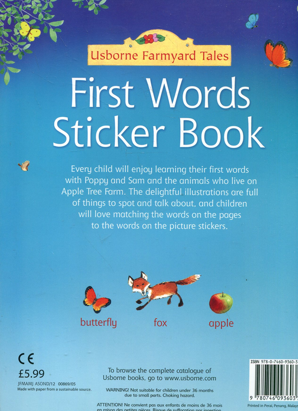 [object Object] «First Words Sticker Book», автор Хизер Амери - фото №3 - миниатюра