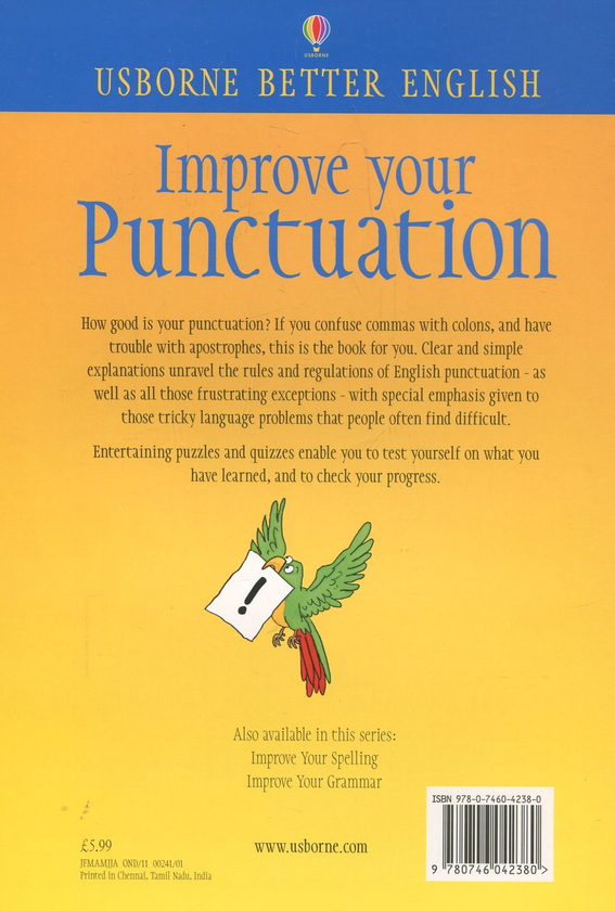 Паперова книга «Improve your Punctuation», автор Ніколь Ірівнг - фото №1