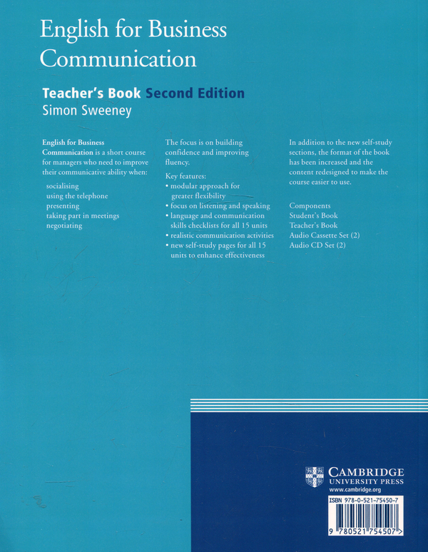 Бумажная книга «English for Business Communication. Teacher's Book», автор Симон Суини - фото №1