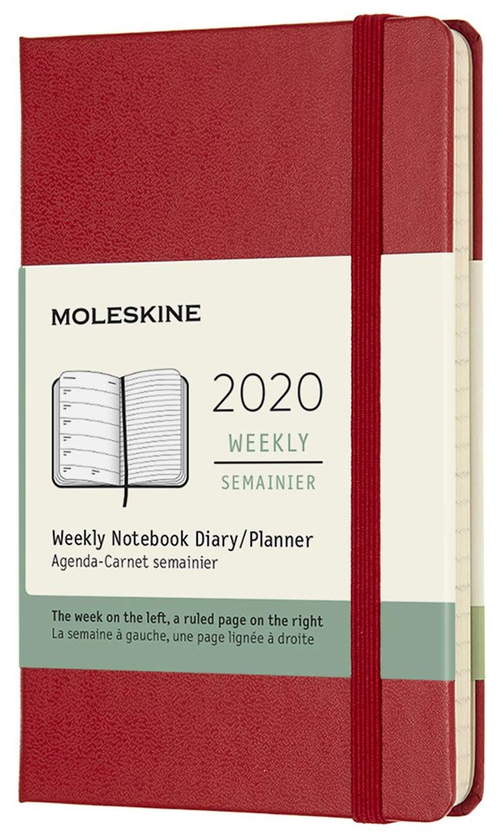  «Карманный еженедельник Moleskine на 2020 год Красный (DHF212WN2Y20)», бренда Moleskine - фото №1
