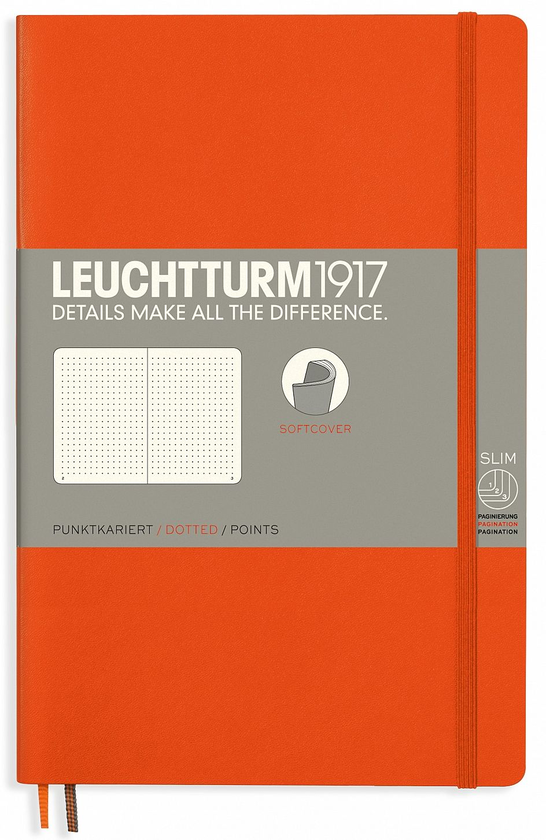  «Блокнот Leuchtturm1917 Paperback Точка Оранжевый (358300)», бренда Leuchtturm1917 - фото №1