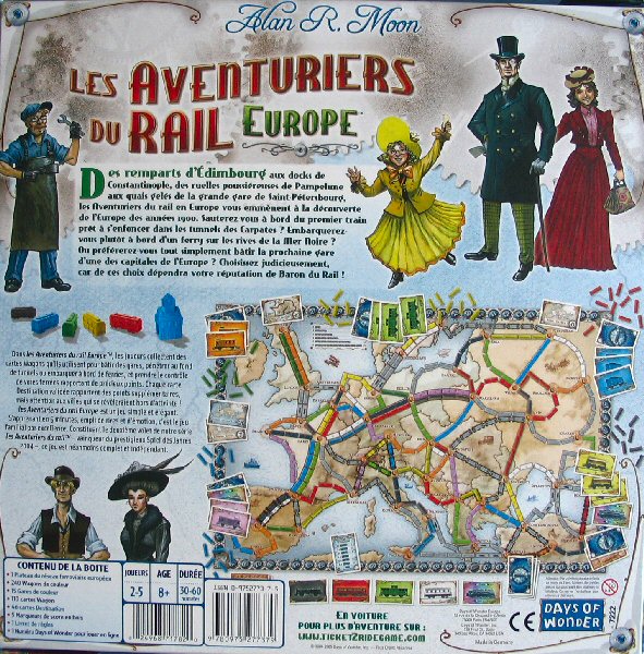  «Настольная игра Ticket to Ride Europe (7202)», бренда Days Of Wonder - фото №1