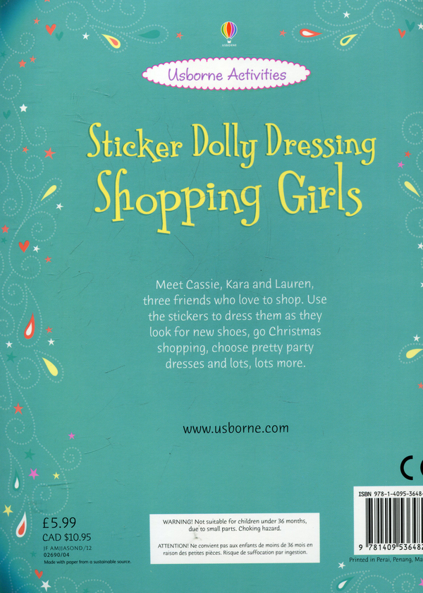 [object Object] «Sticker Dolly Dressing. Shopping girls», автор Фиона Уотт - фото №3 - миниатюра