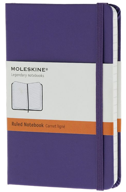  «Карманная записная книжка Moleskine Classic Coloured Фиолетовая в линию (MM710H1F#978-88-6613-642-2)», бренда Moleskine - фото №1
