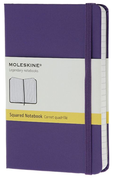  «Карманная записная книжка Moleskine Classic Coloured Фиолетовая в клетку (MM712H1F#978-88-6613-643-9)», бренда Moleskine - фото №1