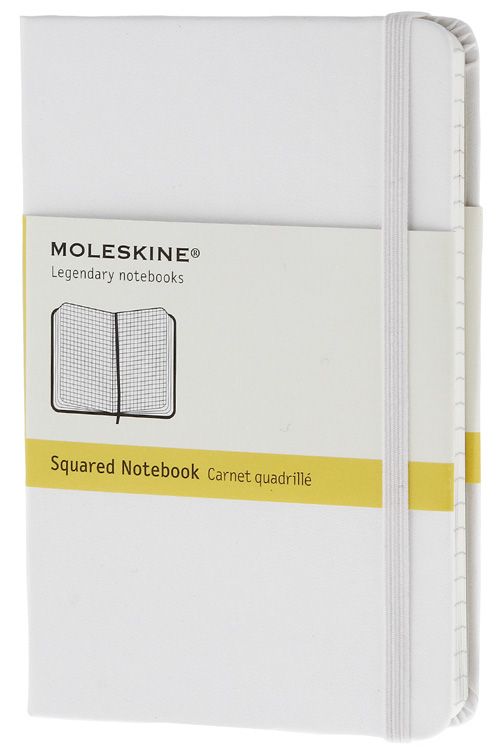  «Карманная записная книжка Moleskine Classic White Белая в клетку (MM712WHF#978-88-6613-718-4)», бренда Moleskine - фото №1