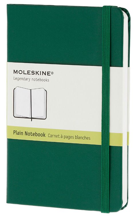  «Карманная записная книжка Moleskine Classic Coloured Зеленая нелинованная (QP012K1F#978-88-6613-629-3)», бренда Moleskine - фото №1