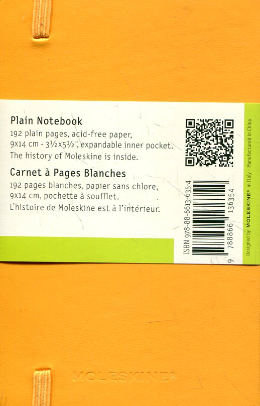  «Кишеньковий нотатник Moleskine Classic Coloured Помаранчевий нелінійований (QP012M2F#978-88-6613-635-4)», brand Moleskine / Moleskine /  - фото №1