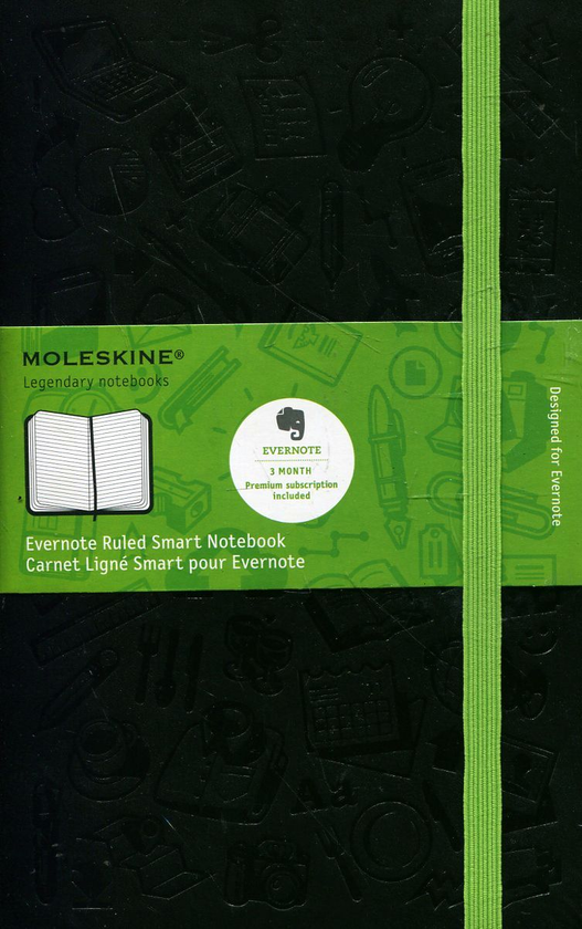  «Записная книжка Moleskine Evernote Черная в линию (QP060EVERF#978-88-6613-761-0)», бренда Moleskine - фото №1