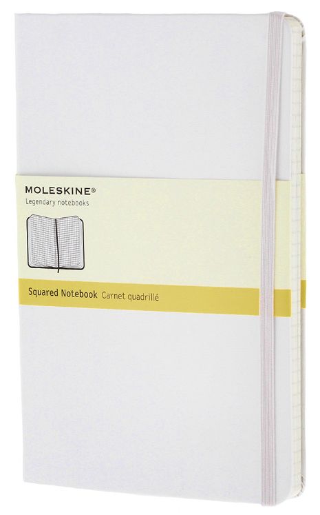  «Записная книжка Moleskine Classic White Белая в клетку (QP061WHF#978-88-6613-721-4)», бренда Moleskine - фото №1