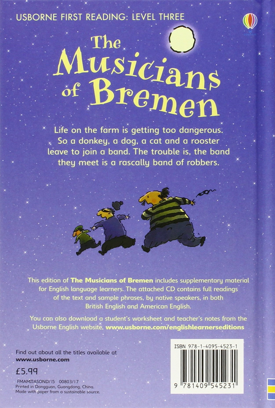Паперова книга «The Musicians of Bremen + CD», автор Сузанна Девідсон - фото №1