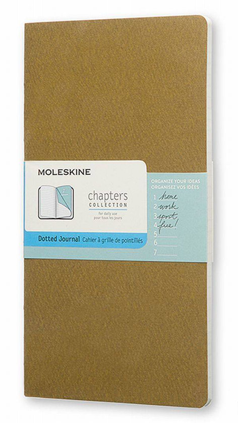  «Карманная тетрадь для записей Moleskine Chapters Slim оливковый (CPT024K10)», бренда Moleskine - фото №1