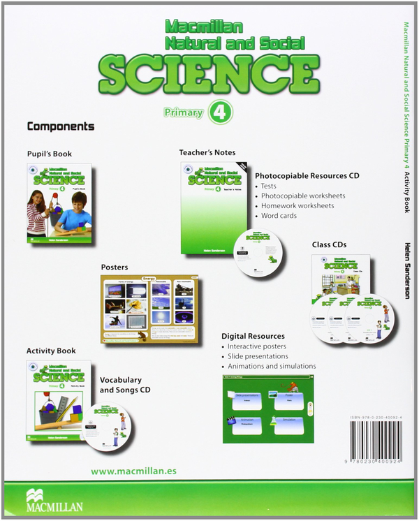 Паперова книга «Macmillan Natural and Social Science 4 Activity Book Pack (+ CD-ROM)», авторів Хелен Сандерсон, Джоан Рамсден - фото №1