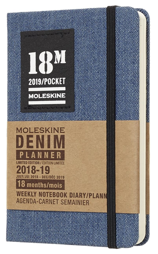  «Карманный еженедельник Moleskine Denim 2019 (DDN18WN2Y19)», бренда Moleskine - фото №1