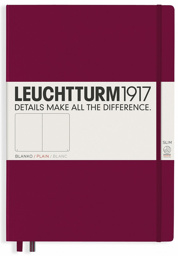  «Блокнот Leuchtturm1917 Master Slim Чистые листы Винный (359786)», бренда Leuchtturm1917 - фото №1