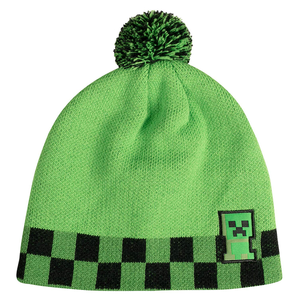  «Шапка JINX Minecraft Creeper Sprite Pom Beanie (JINX-8216 GR)», бренда JINX - фото №1