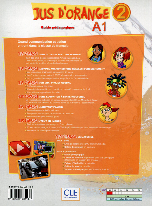 Бумажная книга «Jus D'orange 2 A1 Guide pédagogique (+ CD)», авторов Адриан Кабрера, Адриен Пайе, Мануель Виейра, Эмилио Руис, Изабель Рубио - фото №1