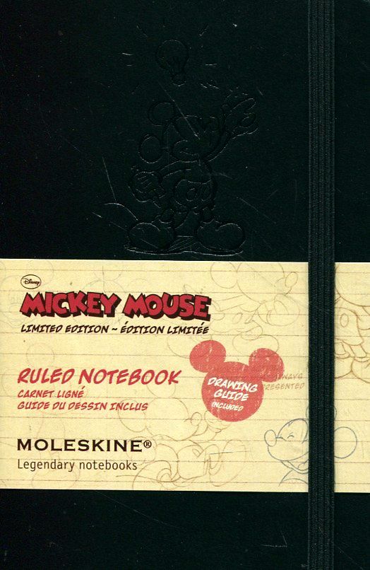  «Карманная записная книжка Moleskine Mickey Mouse Черная в линию (LEDIMM710F)», бренда Moleskine - фото №1
