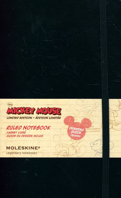  «Записная книжка Moleskine Mickey Mouse Черная в линию (978-88-6613-790-0#LEDIQP060F)», бренда Moleskine - фото №1
