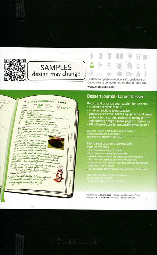  «Записная книжка Moleskine Passion Книга десертов (PHDS3AF)», бренда Moleskine - фото №1