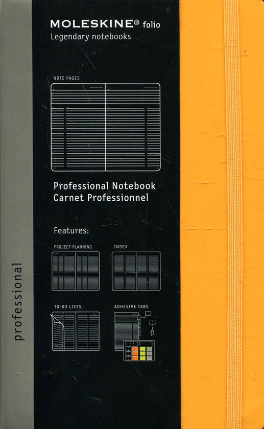  «Недатированная записная книжка Moleskine Folio Professional Оранжевая (978-88-6732-021-9)», бренда Moleskine - фото №1