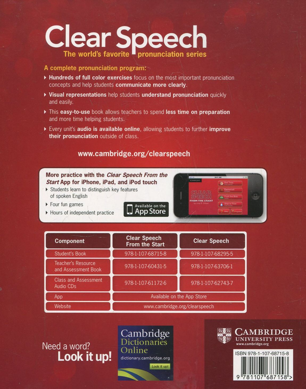 Бумажная книга «Clear Speech from the Start. Student's Book. Basic Pronunciation and Listening Comprehension in North American English», автор Джуди Б. Гилберт - фото №1