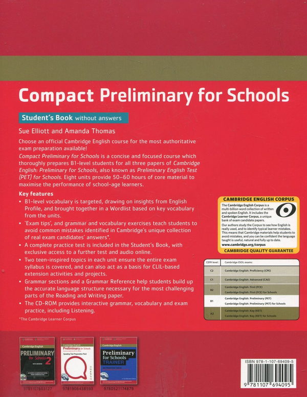 [object Object] «Compact Preliminary for Schools Student's Book without answers (+ CD)», авторів Сью Елліотт, Аманда Томас - фото №3 - мініатюра