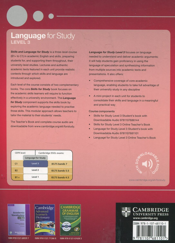Бумажная книга «Language for Study 3. Student's Book with Downloadable Audio», авторов Алистер Макнейр, Фред Гуч - фото №1