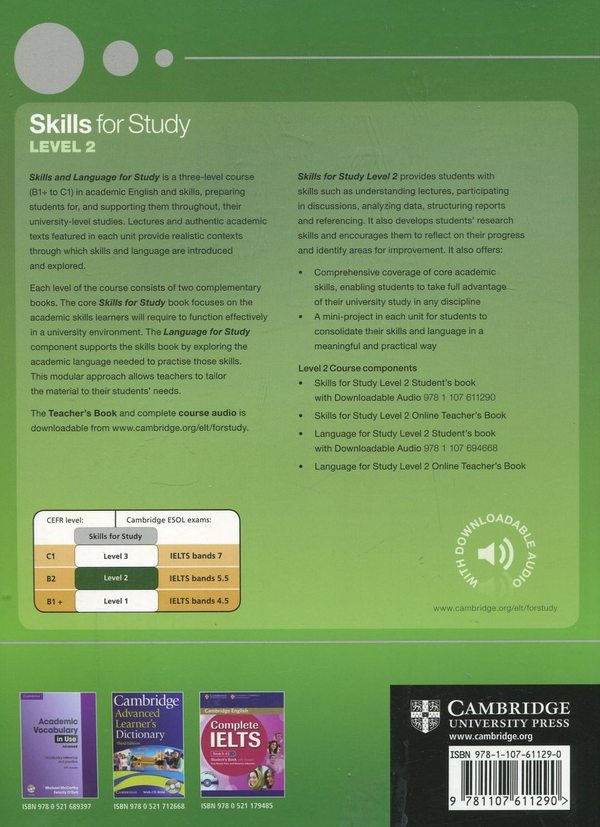 Бумажная книга «Skills for Study 2. Student's Book with Downloadable Audio», автор Крэйг Флетчер - фото №1