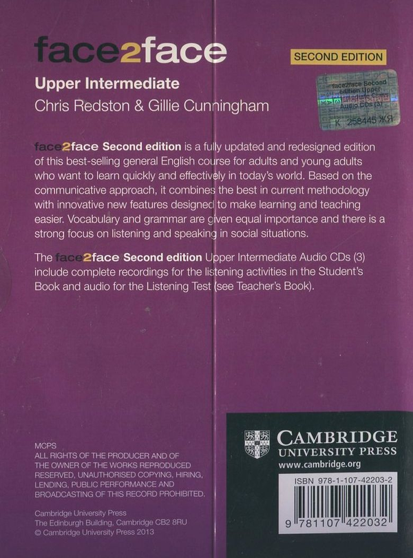 [object Object] «Face2face. Upper Intermediate Class Audio CDs (3 CD)», авторів Кріс Редстон, Джиллі Каннінгем - фото №3 - мініатюра