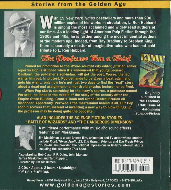 Паперова книга «The Professor Was a Thief (+ 2CD)», автор Лафайєт Рональд Хаббард - фото №1
