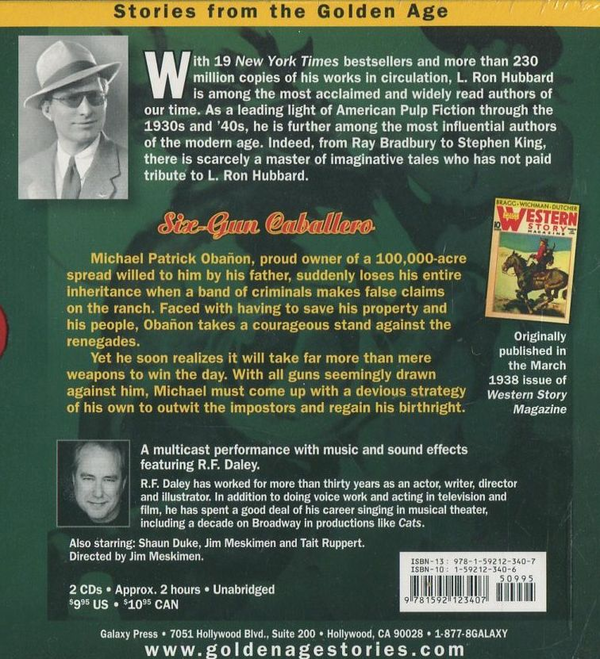 Паперова книга «Six-Gun Caballero (+ 2CD)», автор Лафайєт Рональд Хаббард - фото №1