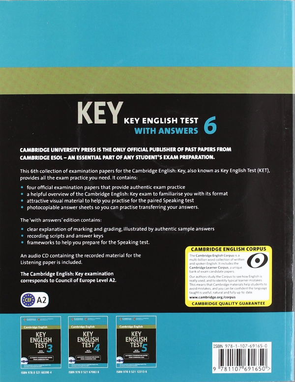 Паперова книга «Cambridge English Key 6 Self-study Pack (Student's Book with Answers and Audio CD)» - фото №1