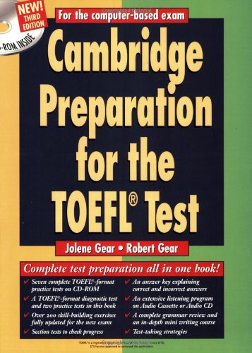 Паперова книга «Cambridge Preparation for the TOEFL Test Book with CD-ROM», авторів Джолін Гір, Роберт Гір - фото №1