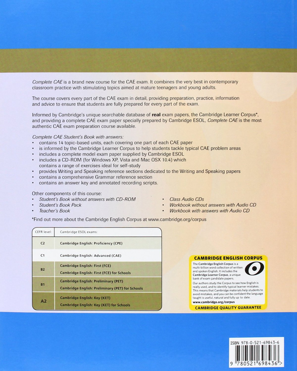 Паперова книга «Complete CAE Student's Book with Answers with CD-ROM», авторів Гай Брук-Харт, Саймон Хаінпас - фото №1