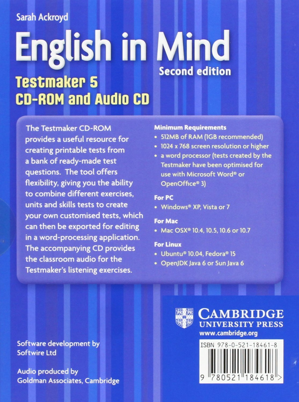 [object Object] «English in Mind Level 5 Testmaker CD-ROM and Audio CD», автор Сара Акройд - фото №3 - мініатюра