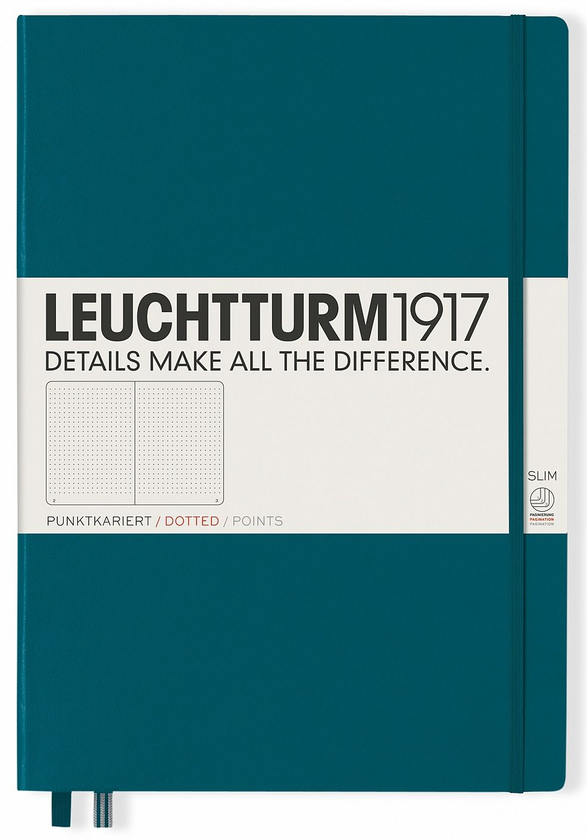  «Блокнот Leuchtturm1917 Master Slim Точка Тихоокеанський зелений (359790)», бренду Leuchtturm1917 - фото №1