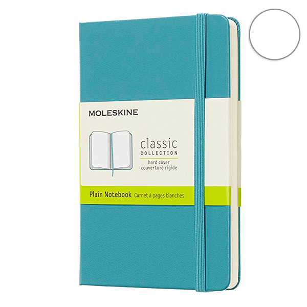  «Блокнот Moleskine Classic маленький нелинованный океанский синий (QP012B35)», бренда Moleskine - фото №1