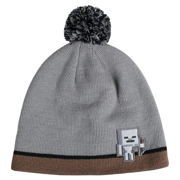  «Шапка JINX Minecraft Skeleton Sprite Pom Beanie (JINX-8310 GR)», бренда JINX - фото №1