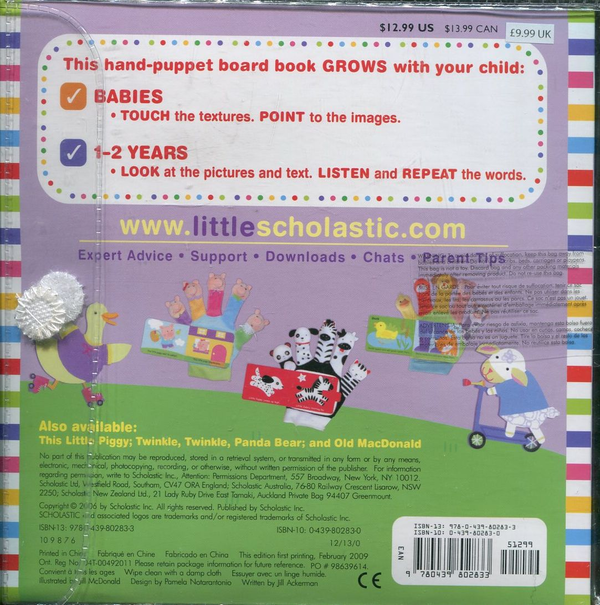 Бумажная книга «Let's Count! A Hand-Puppet Board Book» - фото №1