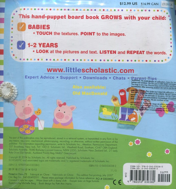 Бумажная книга «This Little Piggy. A Hand-Puppet Board Book» - фото №1
