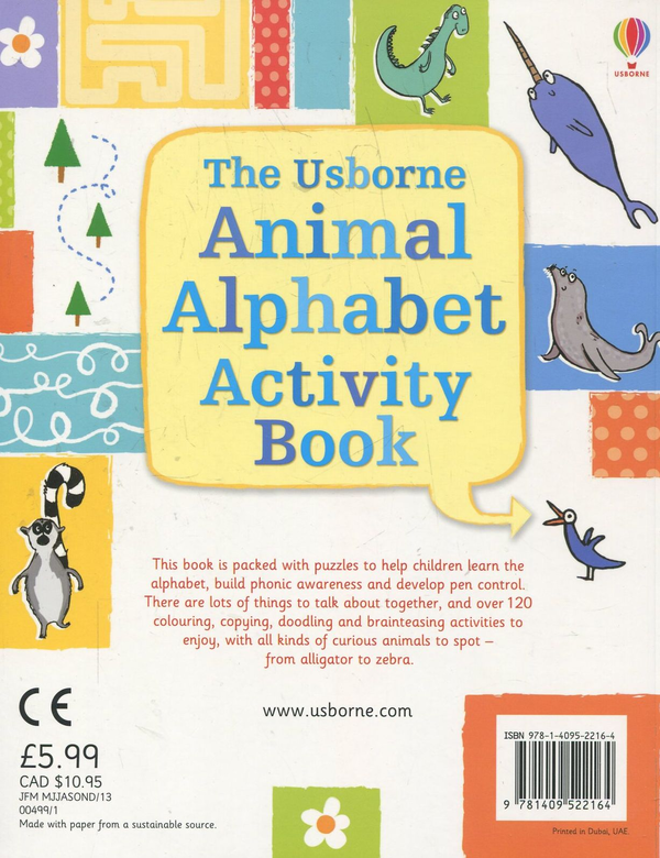 Бумажная книга «Animal Alphabet Activity Book», автор Майри Маккиннон - фото №1