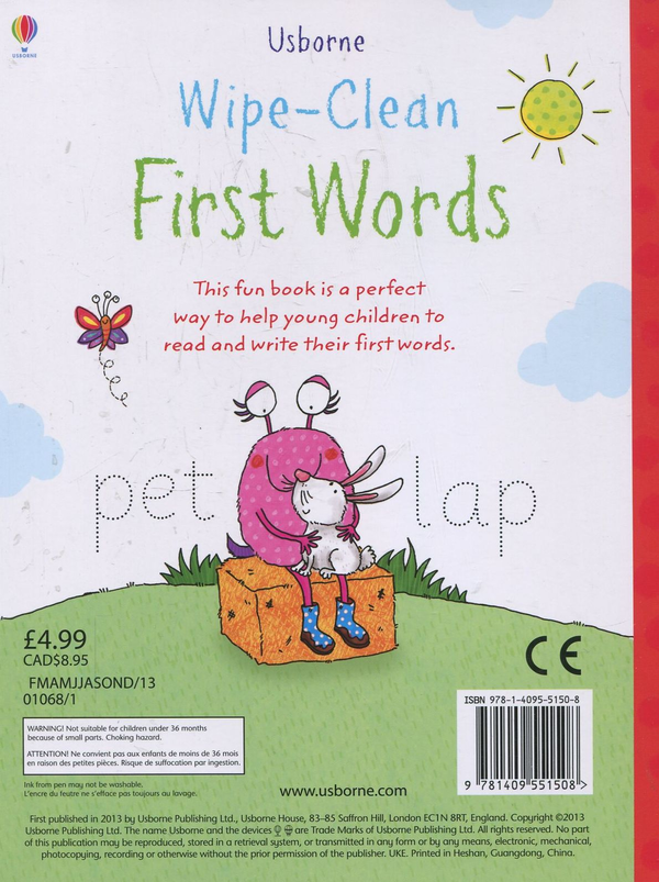 Бумажная книга «Wipe Clean First Words» - фото №1