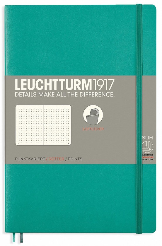  «Блокнот Leuchtturm1917 Paperback Точка Изумрудный (358309)», бренда Leuchtturm1917 - фото №1