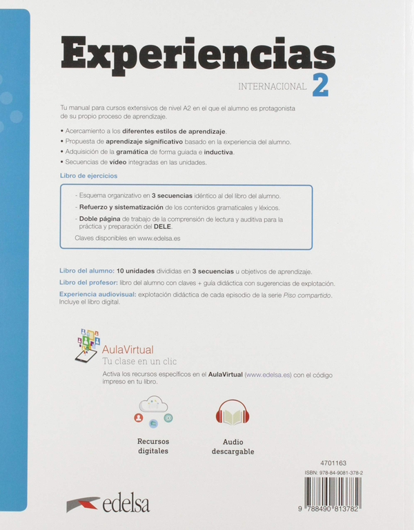 Бумажная книга «Experiencias Internacional A2. Libro de ejercicios+audio descargable», автор Патриция Саез Гарсеран - фото №1