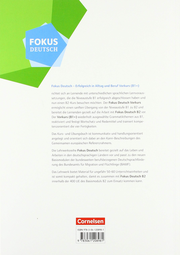Бумажная книга «Fokus Deutsch B2 - Vorkurs B1+ mit Audios online. Vorkurs B1+ mit Audios online», авторов Йоахим Шот, Гюнтер Вейман, Дитер Меннер - фото №1