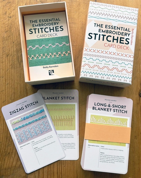Бумажная книга «The Essential Embroidery Stitches Card Deck», автор Бетти Барнден - фото №1