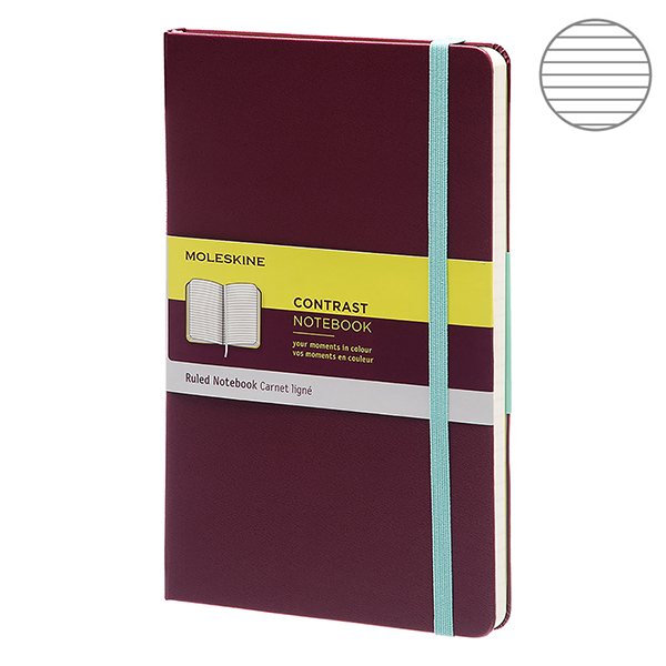  «Блокнот Moleskine Contrast средний сливовый (LCCTQP060H8)», бренда Moleskine - фото №1