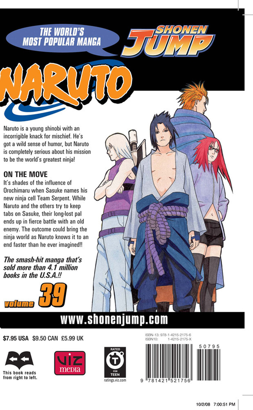 Паперова книга «Naruto. Volume 39», автор Масаси Кісімото - фото №1